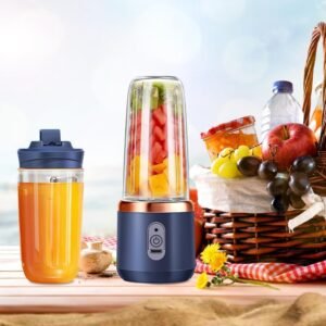 Portable Premium Blender | 400ML Built-In Jar | 40W Motor | Ice Crusher | 1800mAh Battery | Smoothies & Juices On-the-Go